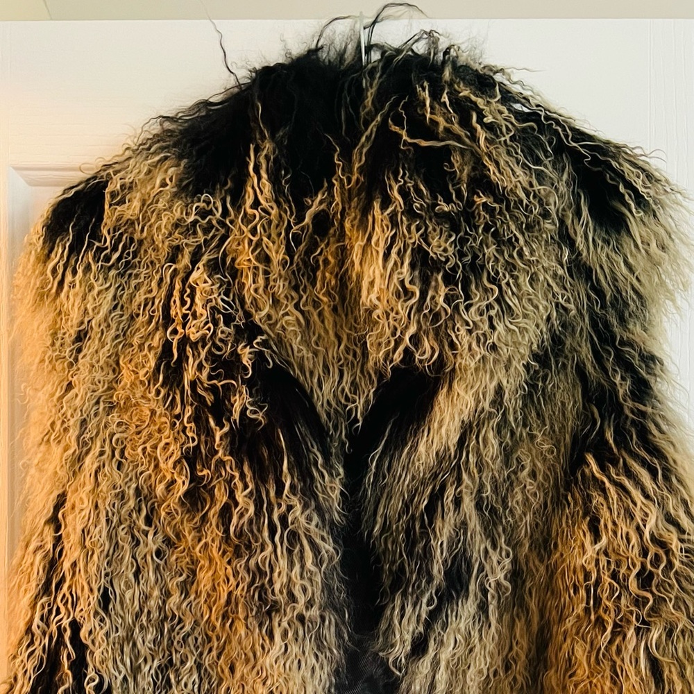 Alice + Olivia genuine Mongolian lamb fur Vest size small